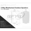⁦זוג רמקולים חיצוניים פיור אקוסטיקס Pure acoustics od520⁩ – תמונה ⁦5⁩