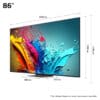 ⁦טלוויזיה חכמה "55 LG QNED AI 55QNED80T6B 4K⁩ – תמונה ⁦2⁩