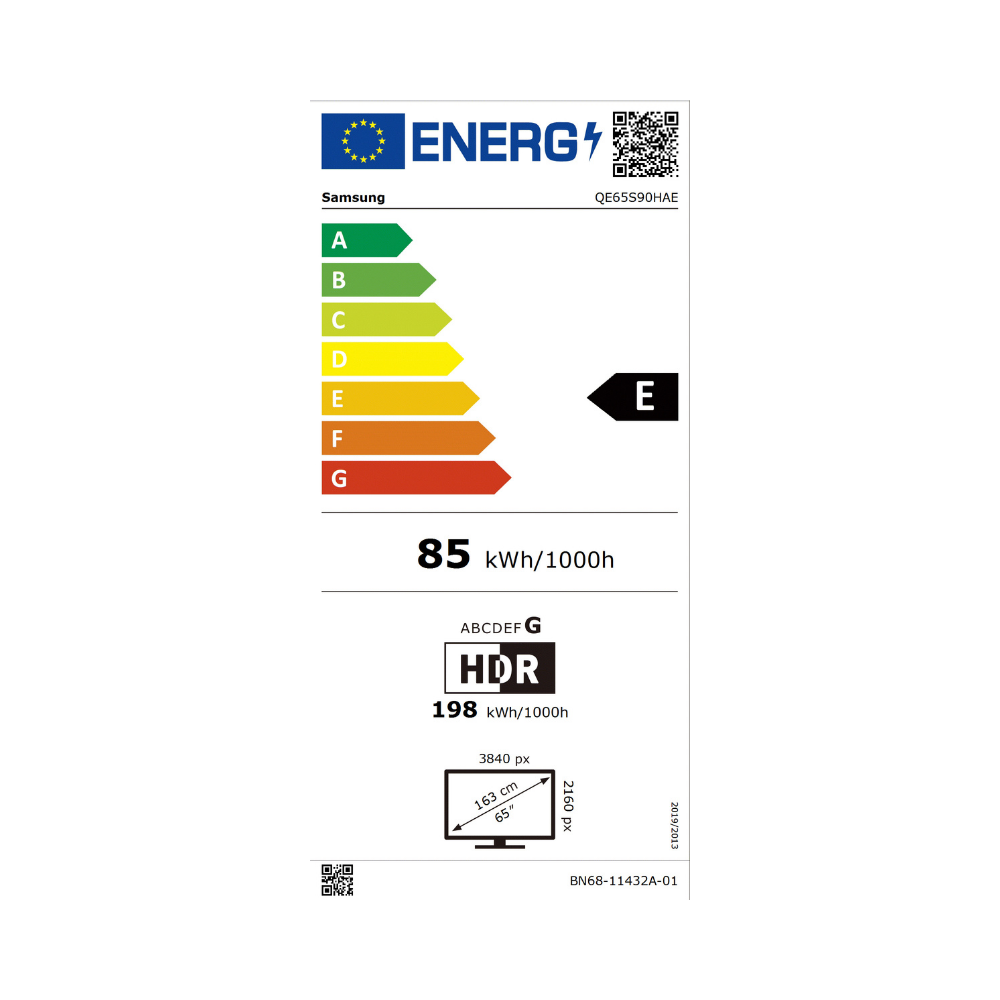 טלוויזיה חכמה סמסונג 65″ OLED 4K QE65S90HAEXIL QE65S90HAEXIL