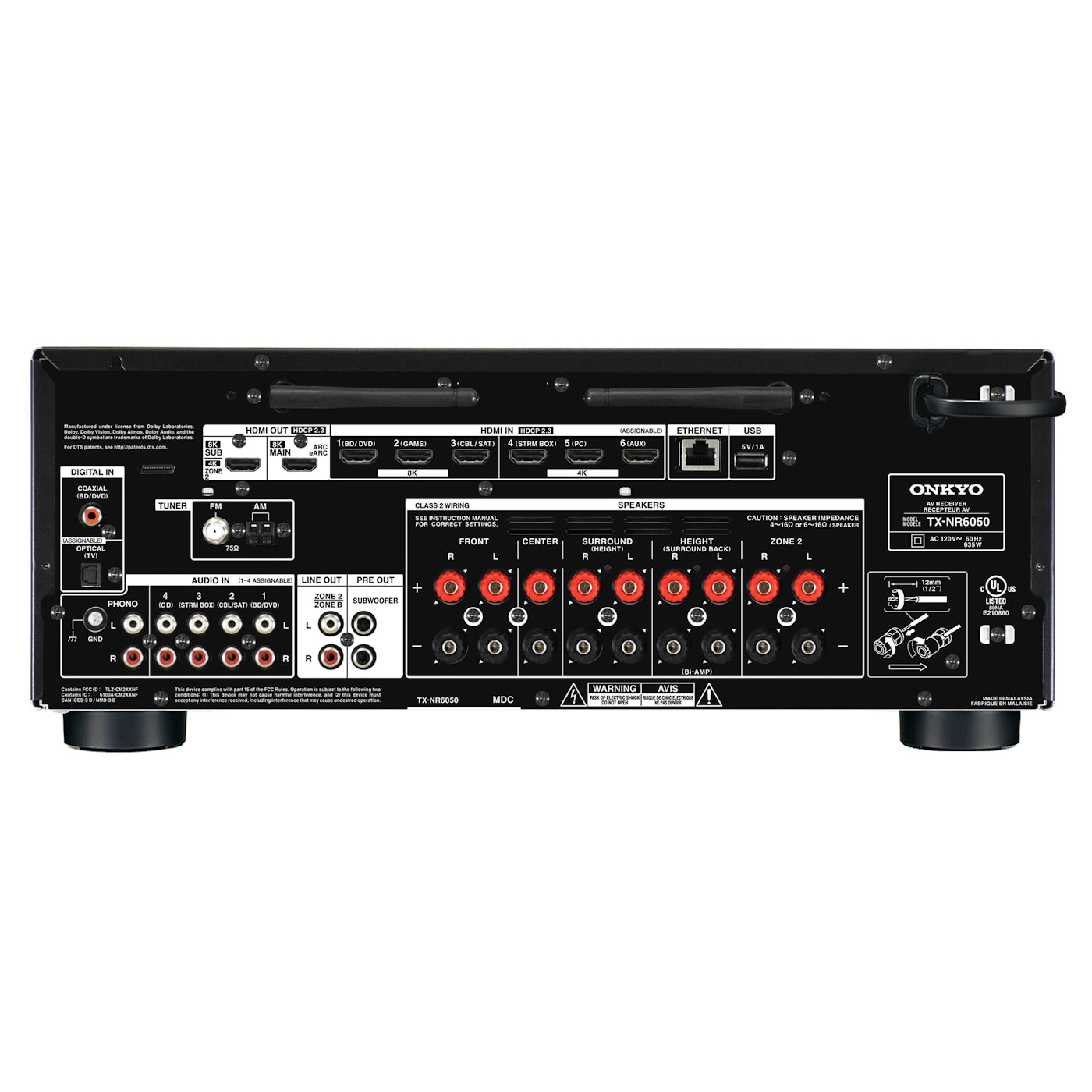 רסיבר רשת קולנוע ביתי 7.2 ערוצים Onkyo TX-NR6050 רסיבר רשת קולנוע ביתי 7.2 ערוצים Onkyo TX-NR6050